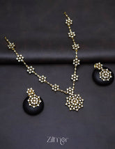 KK101262- AD Stone Necklace with Earring set 1-Zilmor